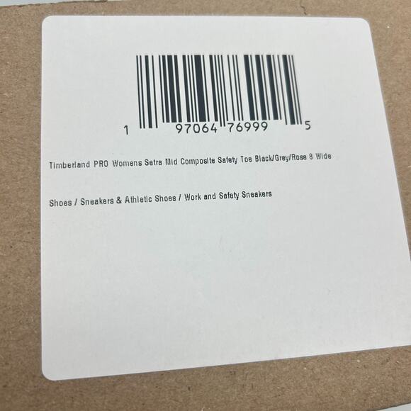 Timberland Pro Setra Mid Composite Safety Toe Black Grey Rose Womens 8 Wide NWOB - Picture 10 of 11